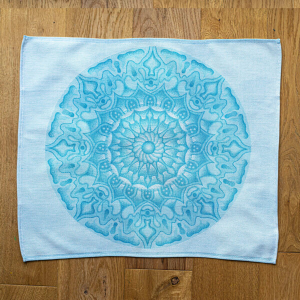 Mandala Tea/Kitchen towel - light blue - Image 3