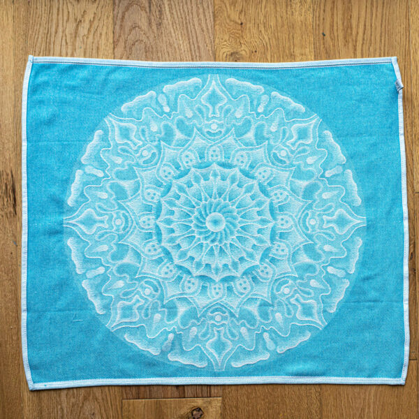 Mandala Tea/Kitchen towel - light blue - Image 5