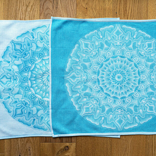 Mandala Tea/Kitchen towel - light blue - Image 4