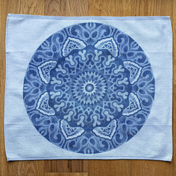 Mandala Tea/Kitchen towel - dark blue - Image 3