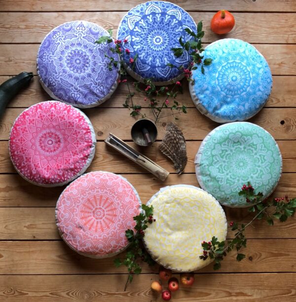 Pillows 7 chakra colours